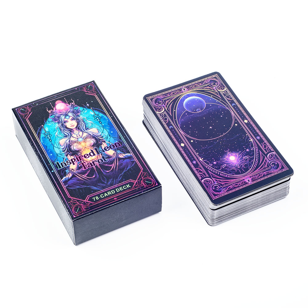 Board Game Life - Inspired Neon Tarot Deck 78 Cards
