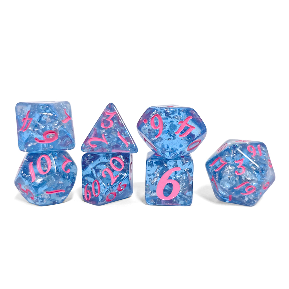 7Pcs/set Blue Color Resin Dice - Board Game Dnd ulasan dan harga