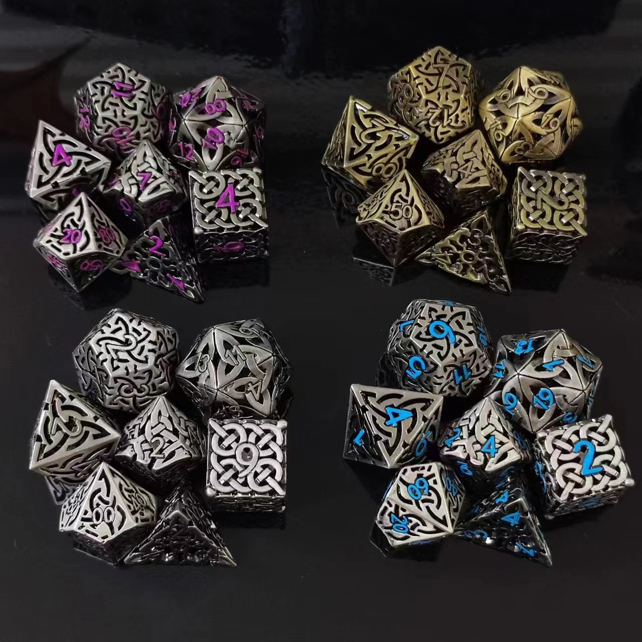 7 Pcs Cosplay D4-D20 DND Brass - Board Game Dnd ulasan dan harga