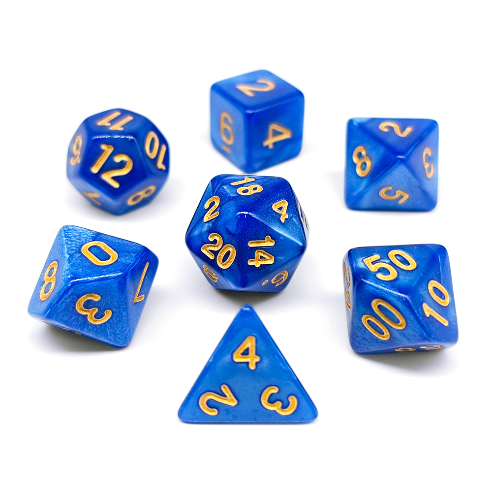 7Pcs Bright Lemon Yellow Pearl - Board Game Dnd ulasan dan harga