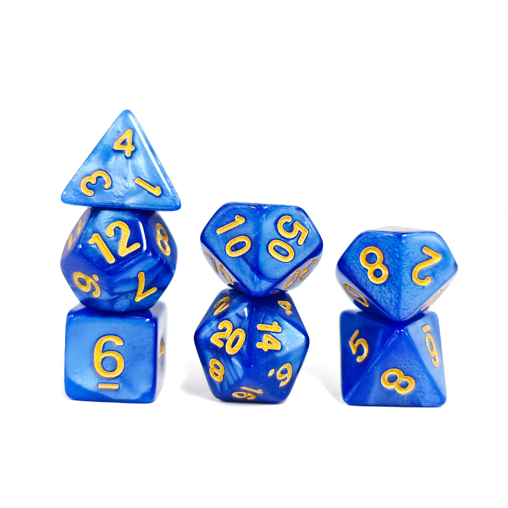 7Pcs Bright Lemon Yellow Pearl - Board Game Dnd ulasan dan harga