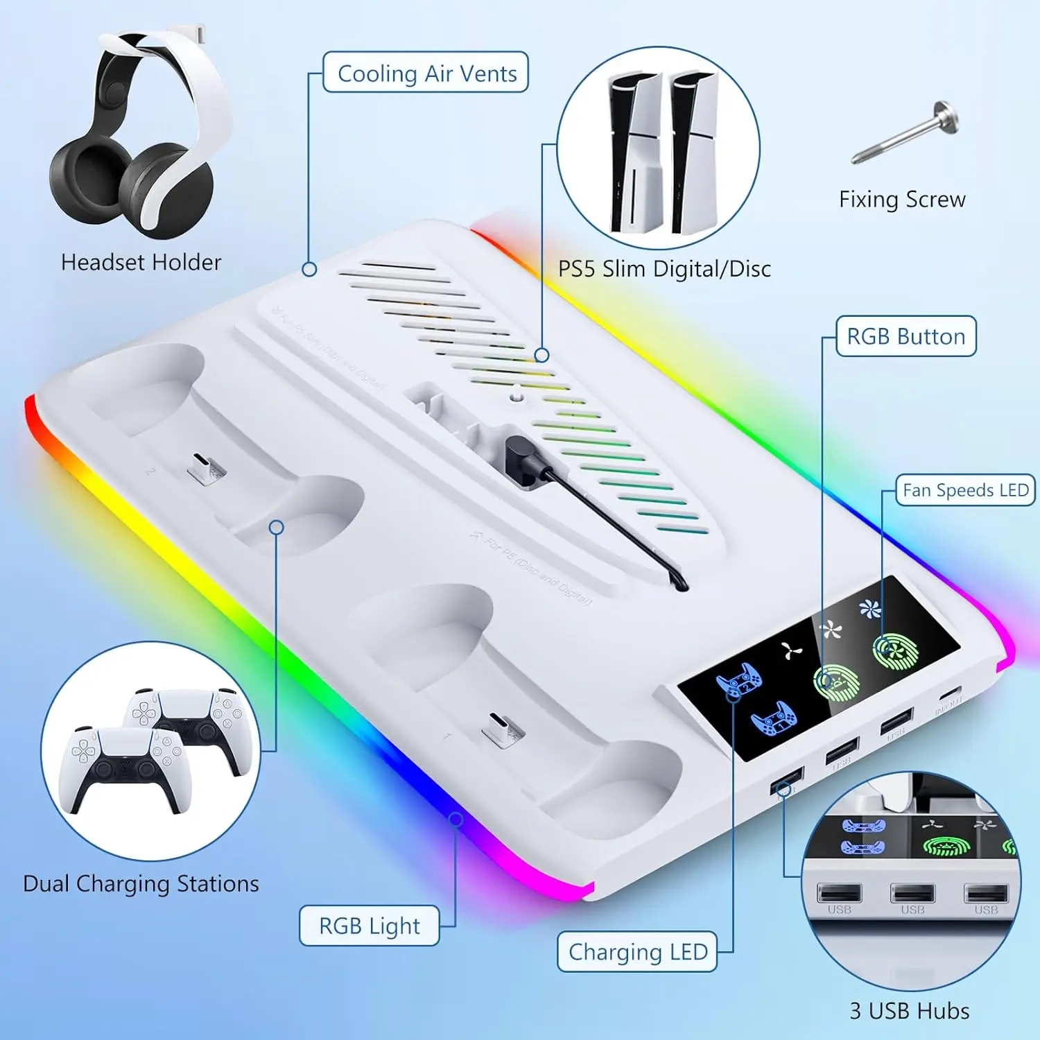 Cooler Fan For Sony PS5 Consol - Board Game For 5 Players ulasan dan harga