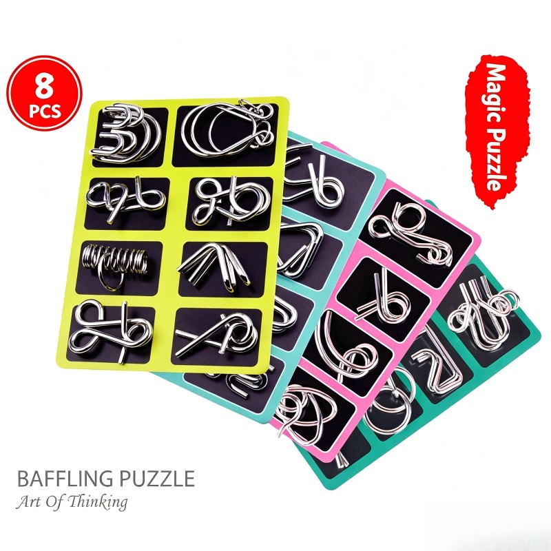 8 Pieces Metal Puzzle Set Clas - Board Game Pdf ulasan dan harga