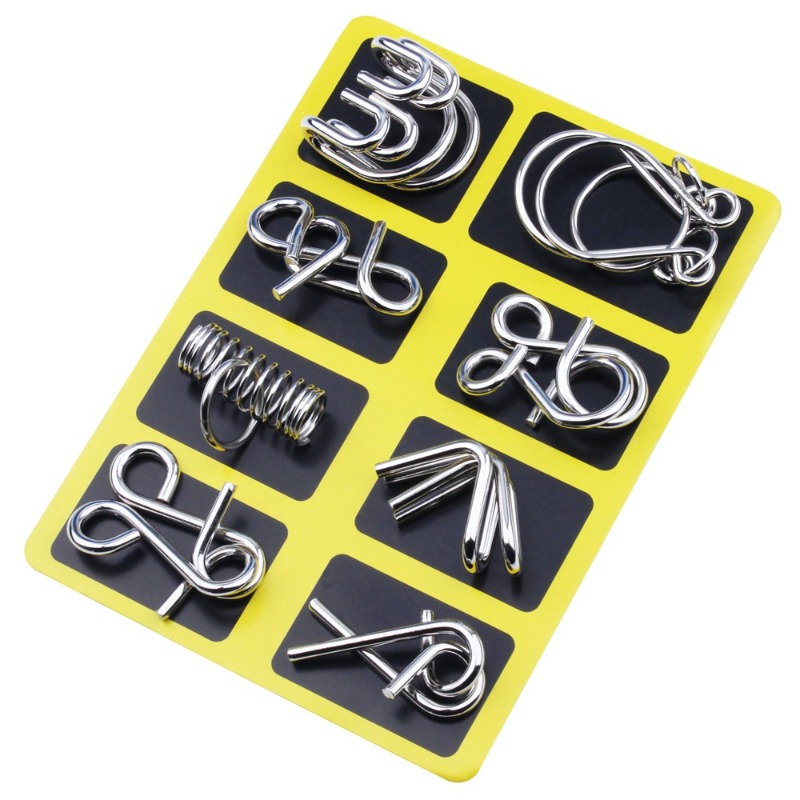 8 Pieces Metal Puzzle Set Clas - Board Game Pdf ulasan dan harga