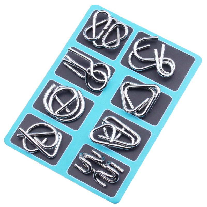 8 Pieces Metal Puzzle Set Clas - Board Game Pdf ulasan dan harga