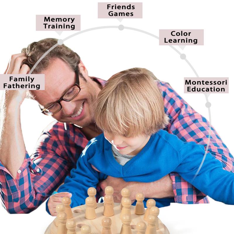 Wooden Memory Match Stick Ches - Board Game Oath ulasan dan harga