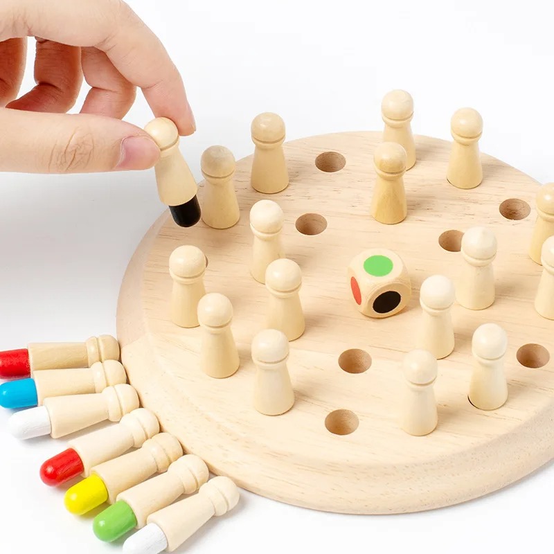 Wooden Memory Match Stick Ches - Board Game Oath ulasan dan harga