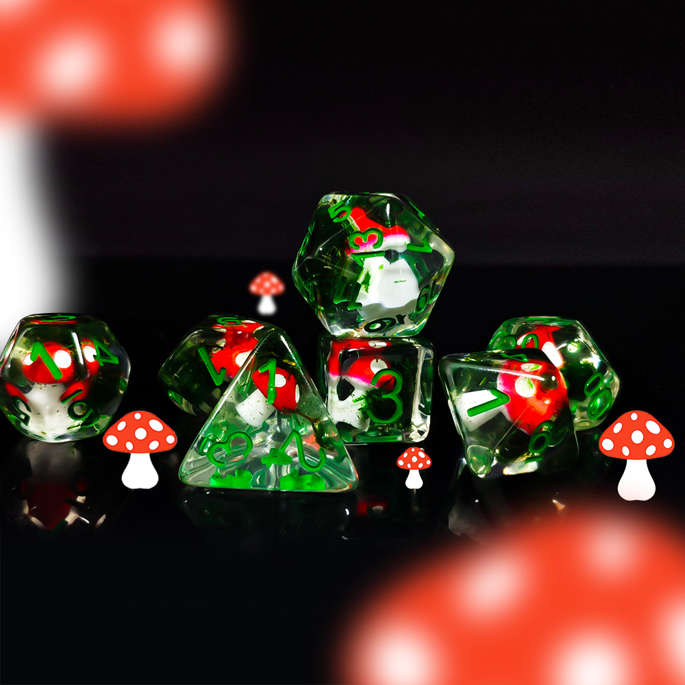7Pcs/Set DND Dice Transparent  - Board Game Dnd ulasan dan harga
