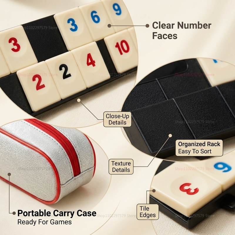 2026 New Rummy Cube Game Set w - Board Game Sequence ulasan dan harga
