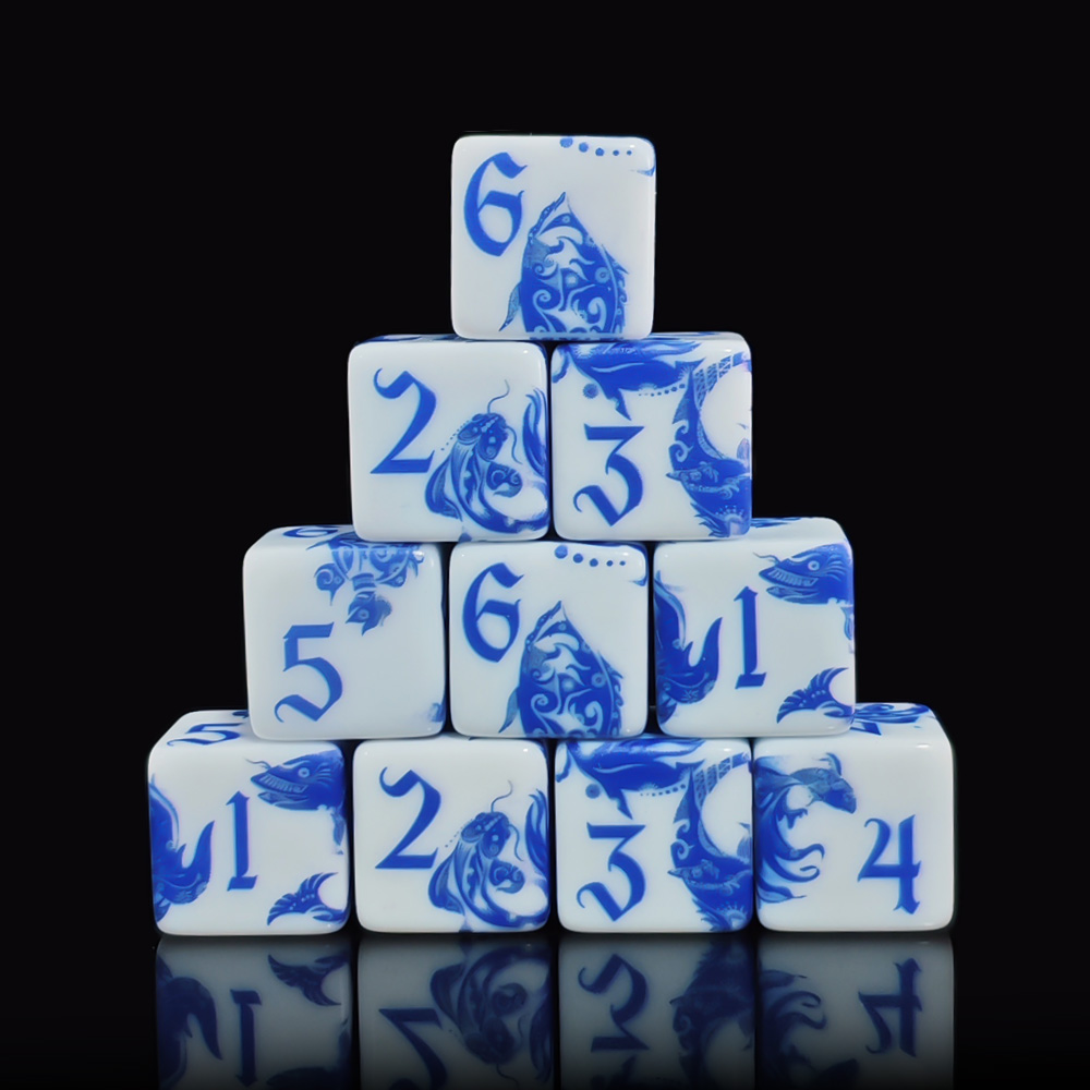 12Pcs Blue And White Porcelain - Board Game Dnd ulasan dan harga