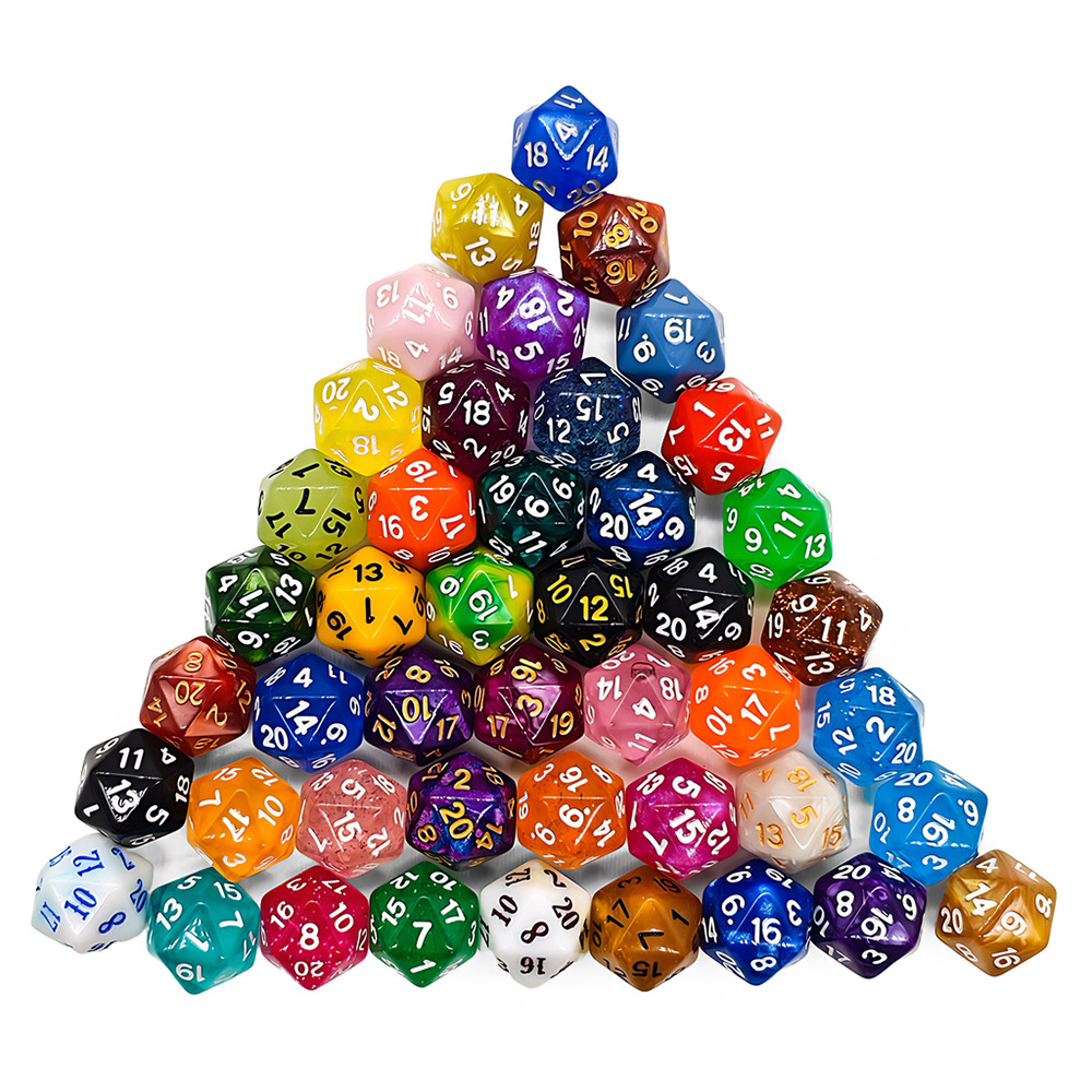 60Pcs Multi-Sided Dices Mixed  - Board Game Dnd ulasan dan harga