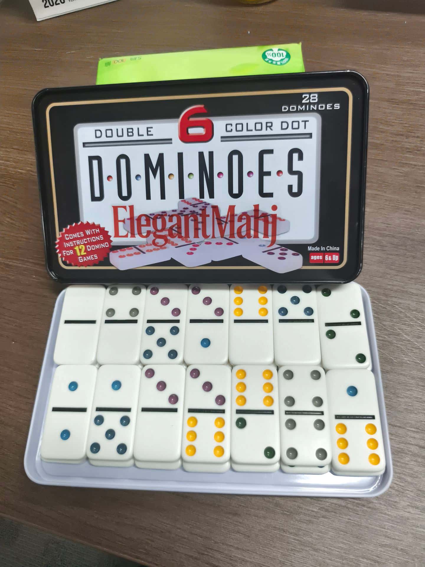 ElegantMahj Double Six Dominoe - Board Game Dots ulasan dan harga
